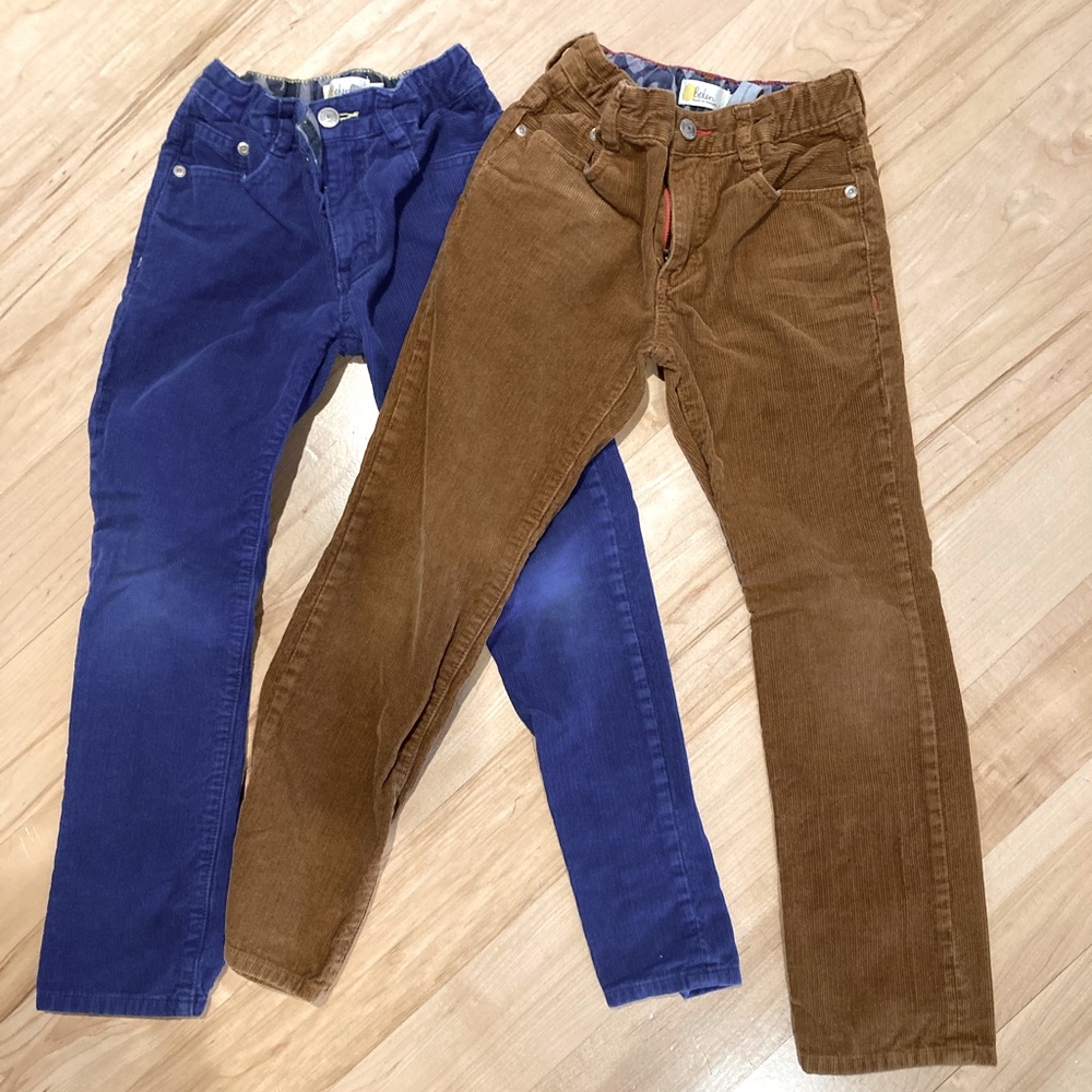 2 pairs of boys cord Mini Boden pants
